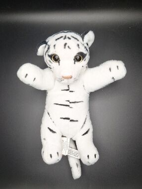 White and Black Striped Plush Tiger Adventure Planet